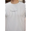 Erkek Dikey çizgili Ottoman Kumaş Kısa Kollu T-shirt