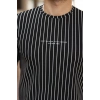 Erkek Dikey çizgili Ottoman Kumaş Kısa Kollu T-shirt