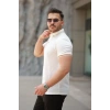 Erkek Düğmeli Yaka Waffle Kumaş Kısa Kollu Tişört