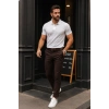Erkek Düz Kesim Bilek Boy Kumaş Pantolon