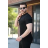 Erkek Hakim Yakalı Kısa Kollu Pamuklu T-shirt
