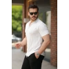Erkek Kısa Kollu çizgili Gömlek