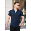 Erkek Kısa Kollu örme Kumaş Pamuklu Gömlek