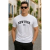 Erkek New York Baskılı Süprem T-shirt