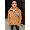 Erkek Polar Fermuarlı Sweatshirt – Kapüşonsuz, Cepli, Yumuşak Dokulu, Oversize Rahat Kalıp, Kışlık Sıcak Tutan Fermuarlı Üst - Kahverengi