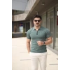 Erkek Polo Yaka Fermuar Detaylı Tişört