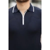Erkek Polo Yaka Yarım Fermuar Tişört