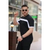 Erkek şerit Detaylı Kısa Kollu T-shirt