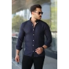 Erkek Uzun Kollu Regular Sofya Keten Gömlek
