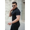 Erkek Yakalı Arma Detaylı Kısa Kollu Tişört