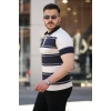 Erkek Yakalı Fermuarlı çift Renk Kısa Kollu T-shirt