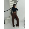 Fitilli şardonlu pantolon kahve a4058