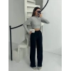 Fitilli şardonlu pantolon siyah a4058