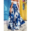 Kadın çiçek Baskılı Maxi Boy Süprem Etek