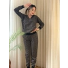 Kadın Iki Iplik Kumaş Fermuar Detay Kapüşonlu Ikili Takım