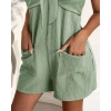 Kadın Kolsuz Askı Aksesuarlı önü Bağlama Detay Salopet şort Tulum