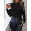 Kadın Uzun Kollu Balıkçı Yaka şardonlu Kaşkorse Bluz