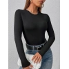 Kadın Uzun Kollu Bisiklet Yaka Süprem Bluz