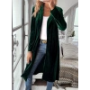 Kadın Uzun Kollu önü Açık Kolları Uzun Midi Ceket