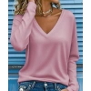 Kadın Uzun Kollu V Yakalı Dalgıç Bluz