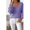 Kadın Uzun Kollu V Yakalı Düğmeli Triko Bluz