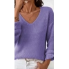 Kadın Uzun Kollu V Yakalı Düğmeli Triko Bluz