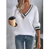 Kadın Uzun Kollu V Yakalı Waffle Bluz