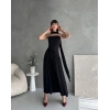 Kadınboğaz Kolsuz Maxi Boy Kalem Elbise