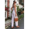 Kalın Askılı Bluz Pantolon Keten Takım 10187