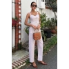Kalın Askılı Bluz Pantolon Keten Takım 10187