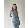 Meldia Jean Sıfır Kollu Elbise