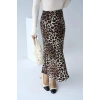 Midi Saten Etek - Leopar