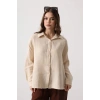Müslin Uzun Kol Gömlek - Bej