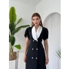 Reta Düğme Detaylı Elbise
