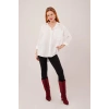 Salaş Kesim Cepli Beyaz Gömlek