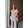 ŞANTUK KETEN YELEK GÖRÜNÜMLÜASKILI BLUZ - PANTOLON TK - Lila