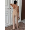 Tek Omuz Büstiyer Plazzo Pantolon Viscon Takım 10159