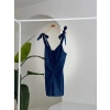 Tensel Denim Kumaşlı Mini Tulum 1363