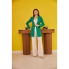 Yeşil Blazer Düğmeli Ceket