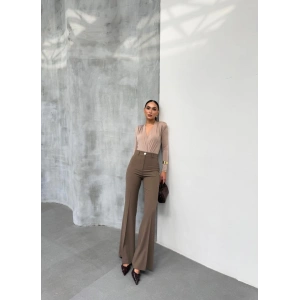 230 Gr Poly Viscose Full Lycra İspanyol Paça Pantolon