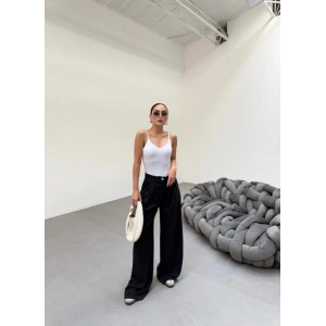 230 Gr Poly Viscose Full Lycra Pi̇leli̇ Palazzo Pantolon