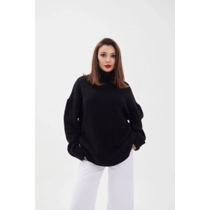 43151 TRİKO BALIKÇI SALAŞ KAZAK-SİYAH