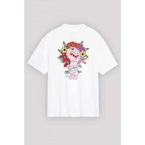 8 Mart Dünya Kadınlar Günü İçin Özel Baskılı T-shirt - Beyaz