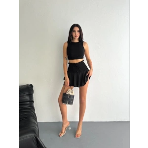Ayrobin Şortlu Etek - Siyah