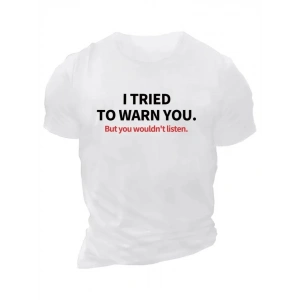 Baskılı Oversize Bisiklet Yaka T-shirt - Beyaz