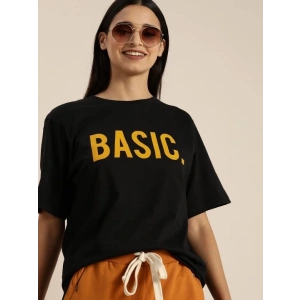 Baskılı T-shirt - Siyah