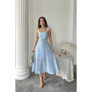 Bebe Mavi Kuplu Uzun Elbise