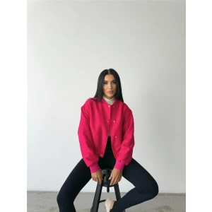 BOMBER MONT CYRUS KUMAŞ - Fuşya