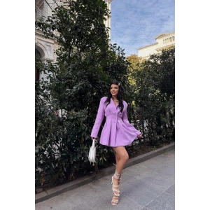 CEKET ELBİSE PENS DETAYLI - Lila