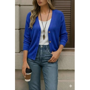 Düğme Detay Triko Bluz